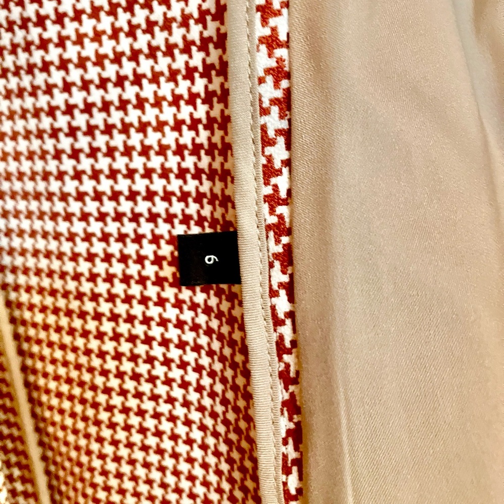 Theory Red and White Houndstooth Blazer - Picture 7 of 16